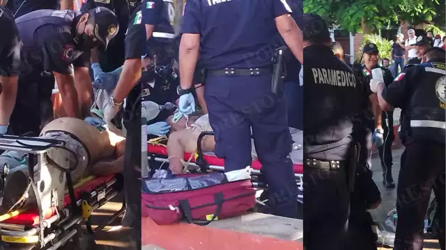 El hombre quedó tirado en el piso hasta que llegaron los paramédicos