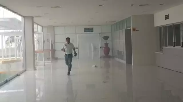 Ante el humo, los pacientes empezaron a ser evacuados