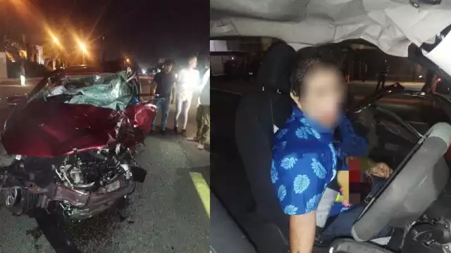 El conductor quedó prensado, por lo que al ser rescatado fue llevado al hospital