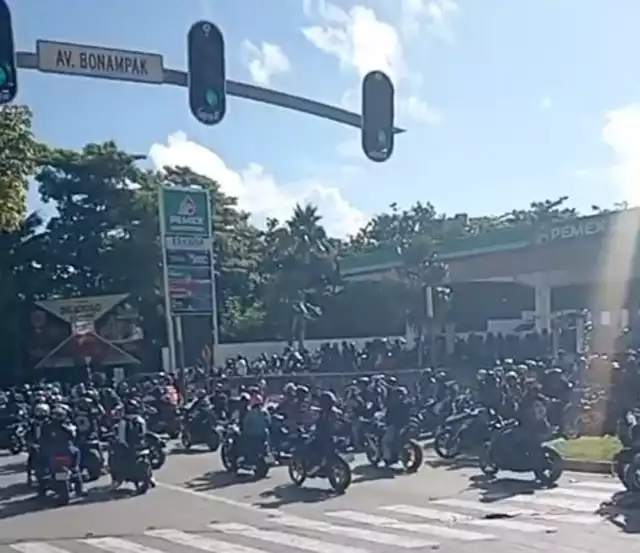 Participaron más de mil motociclistas en la rodada que se organizó en Cancún.