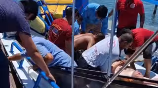 Rescatan a turista en la laguna de Cancún tras tirarse al agua bajo los efectos de alguna droga