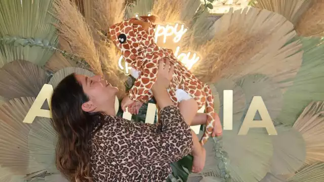 La celebración fue en un safari