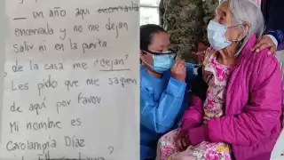 'Ayúdenme por favor, que estoy secuestrada': Abuelita pide ayuda en centro de vacunación
