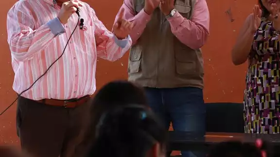 Joaquín Díaz Mena asistió al evento en representación del presidente de la República, Andrés Manuel López Obrador, y dio unas palabras de bienvenida al lugar Joaquín Díaz Mena asistió al evento en representación del presidente de la República, Andrés Manuel López Obrador, y dio unas palabras de bienvenida al lugar