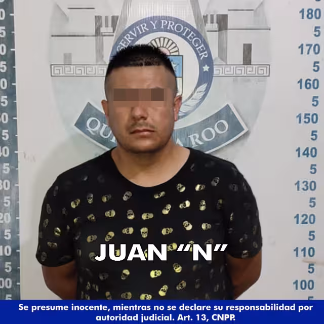 La detención se llevo a cabo sobre la Avenida Chac Mool en la Supermanzana 221 del municipio de Benito Juárez