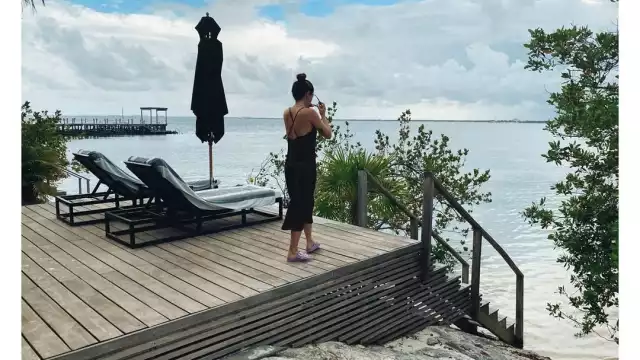 La actriz española, Blanca Suárez, decidió tomar unas vacaciones en el paraíso