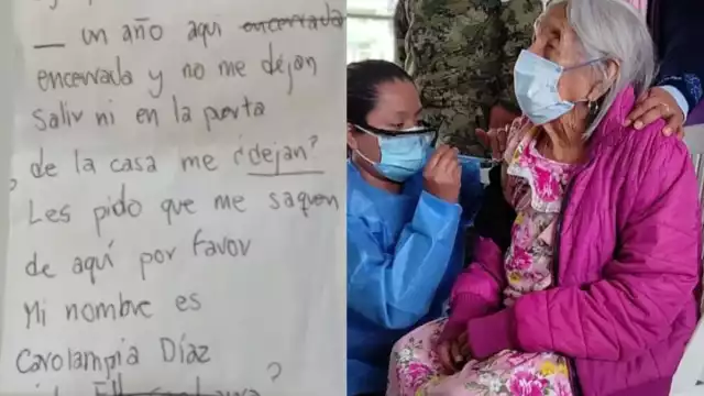 'Ayúdenme por favor, que estoy secuestrada': Abuelita pide ayuda en centro de vacunación