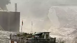 La zona se vio afectada en gran manera por el desbordamiento del lago