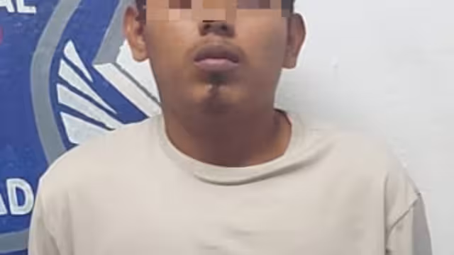 El detenido puesto a disposición de la Fiscalía General del Estado para los fines legales correspondientes