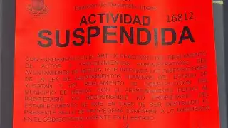 Así se mostraron en redes sociales los sellos de suspensión al gimnasio