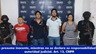 Los detenidos fueron identificados como Adrián “N”, Miguel “N”, Diego “N” y Mayra “N”.
