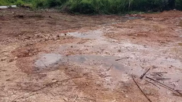 La tubería es de la línea que lleva el agua potable hacia las colonias de Kantunilkín, cabecera municipal de Lázaro Cárdenas