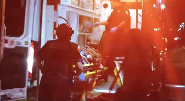 El abuelito fue trasladado a un hospital