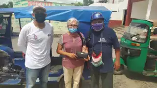 Motataxista se vuelve héroe de una abuelita en Motul