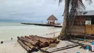 Isla Holbox presenta calma después del paso del huracán “Milton”
