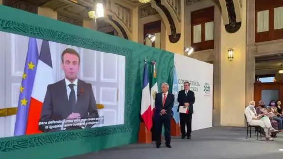 AMLO reconoció al pueblo francés por votar a favor de Macron. Foto: Captura de pantalla AMLO reconoció al pueblo francés por votar a favor de Macron. Foto: Captura de pantalla
