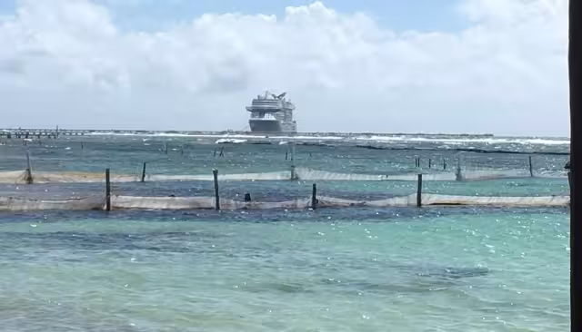 El turismo de crucero es una de las fuentes de ingreso de los habitantes de Mahahual