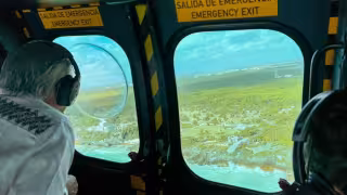 El presidente de México supervisó las obras del Tren Maya en helicóptero. Foto: Facebool Andrés Manuel López Obrador