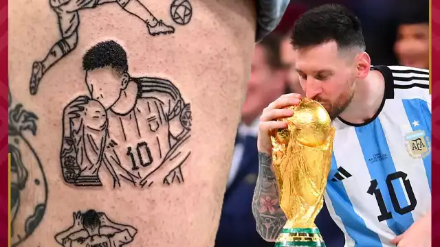 Cientos de fanáticos argentinos se han tatuado el rostro de Messi en el cuerpo tras la Copa del Mundo