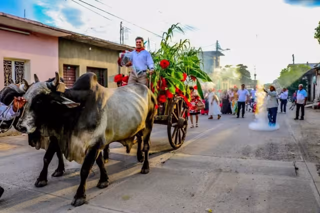 El joven acudió con toda una comuna para pedir la mano de su chica