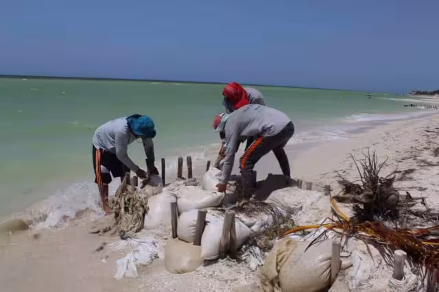 Vecinos de Chelem Puerto exigen que se retire el muelle de concreto construido por un residente foráneo