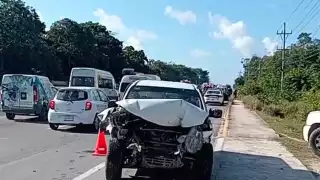 El choque se provocó a la ultura de la carretera 307