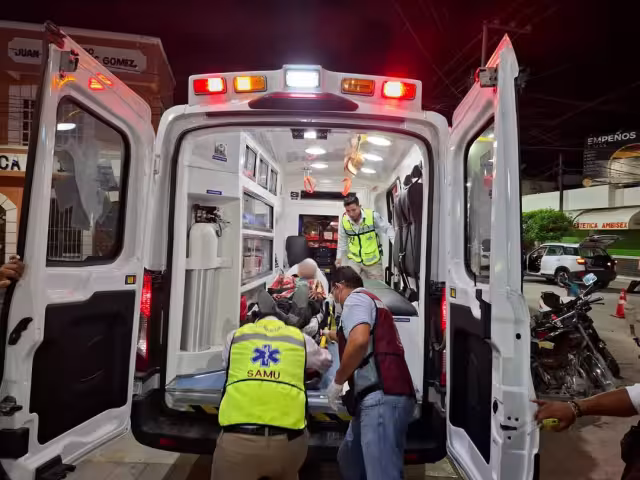 La víctima fue trasladada al hospital IMSS-Bienestar Janell Romero Aguilar para su atención médica