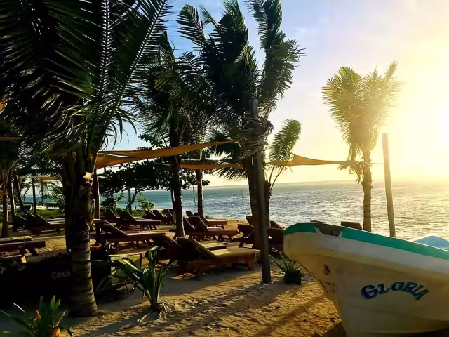 Así lucieron las playa de Mahahual este sábado 2 de enero de 2021