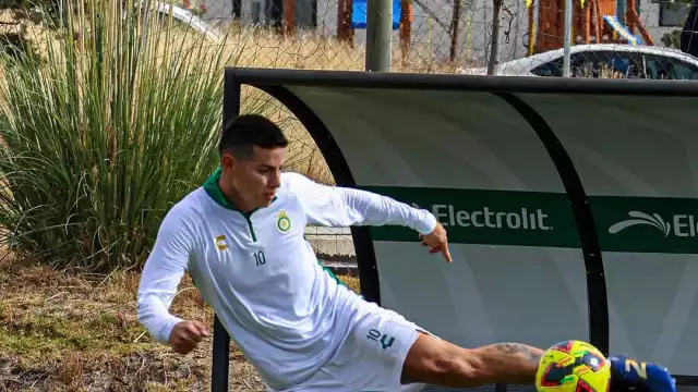 El colombiano durante el entrenamiento de este martes