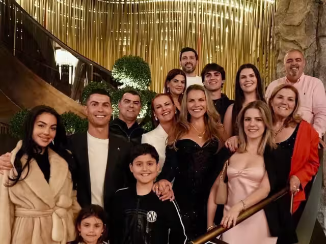 Cristiano celebró al lado de sus seres queridos