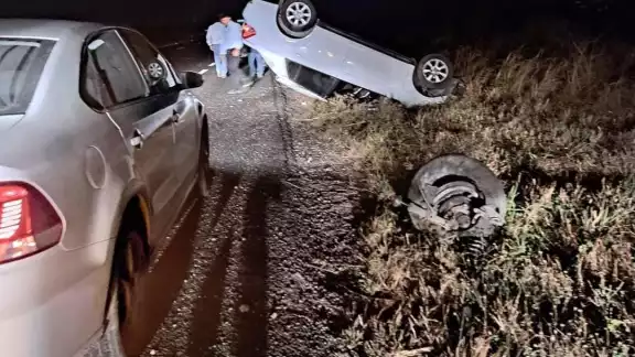 El auto fue abandonado