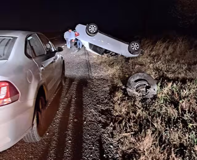 El auto fue abandonado