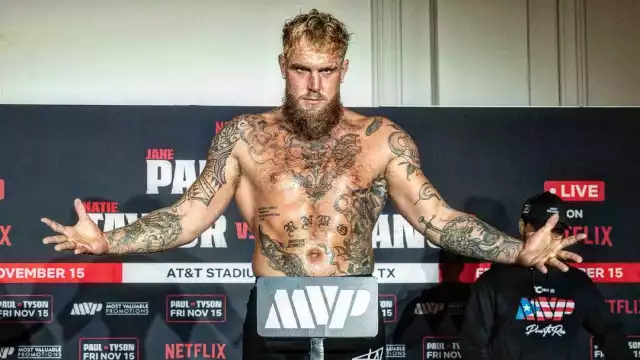 Jake Paul durante el pesaje de este jueves