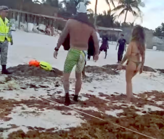 El extranjero pudo recibir atención médica en la playa después de ser rescatado