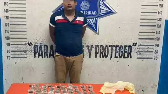 El hombre fue detenido en la colonia Colosio de la ciudad de Playa del Carmen El hombre fue detenido en la colonia Colosio de la ciudad de Playa del Carmen