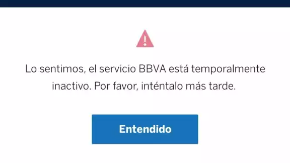 Reportan fallas en el sistema de BBVA
