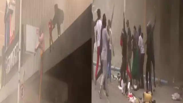 Una mujer lanzó a su bebé desde un edificio en llamas para salvarle la vida, los hechos ocurrieron en Sudáfrica.