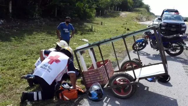 Tras una falla, el contuctor perdió el contról y salió proyectado junto con el vehículo por al menos diez metros