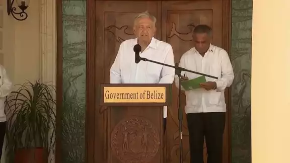 AMLO habló este sábado desde Belice con referencia a la Cumbre de las Américas del 2022