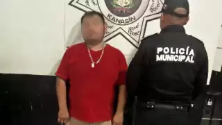 El hombre fue detenido y trasladado a la comandancia municipal de Kanasín