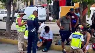 Motociclistas protagonizan accidente en Playa del Carmen