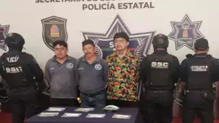 Detienen a tres hombres en Chetumal por su probable participación en delitos contra la salud