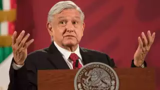 El presidente Andrés Manuel López Obrador durante su conferencia matutina desde Palacio Nacional. Foto: Cuartoscuro