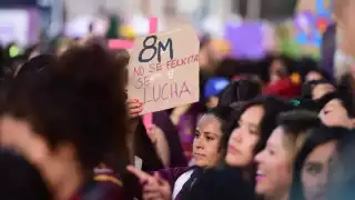 Mujeres en una manifestación en el Día Internacional de la Mujer
