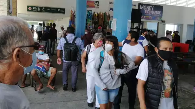 Así lució la terminal marítima este viernes