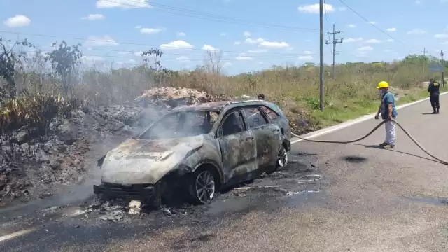 El origen del incendio fue un corto circuito justo en la carretera Campeche-Mérida