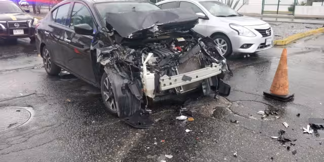 El lugar quedó abanderado por elementos de la SSP en espera de las aseguradoras