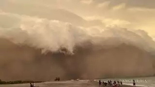 La tormenta parecía sacada de una película del Medio Oriente