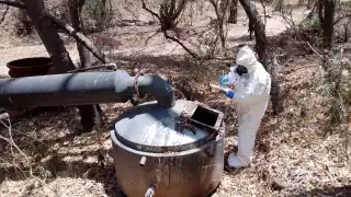 La Sedena aseguro seis laboratorios clandestinos para crear drogas sintéticas. Foto: Sedena