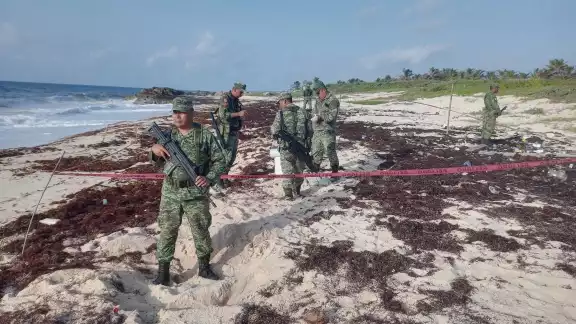Los 9 kilos de la sustancia prohibida fueron puestos a disposición de las autoridades federales Los 9 kilos de la sustancia prohibida fueron puestos a disposición de las autoridades federales